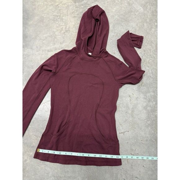 Lululemon On Repeat Rulu Hoodie Garnet Long Sleeve Hooded Top. Burgundy. Sz 2 - Picture 11 of 16